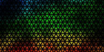 Dark Multicolor vector template with crystals, triangles.