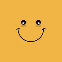 cara feliz símbolo ilustración vectorial emoticon sonrisa elemento amarillo vector