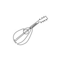 continuous one line drawing cello instrument minimalist vector