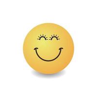 Happy face vector illustration emoticon smile element yellow color