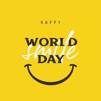 Happy world smile day banner vector illustration greeting