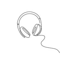 un dibujo lineal del minimalismo del dispositivo del altavoz del auricular