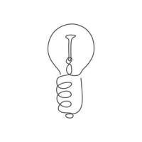 Line Draw Vector Light Bulb Abstract Continuous Line Drawing, Wing Drawing,  Light Bulb Drawing, Bulb Drawing PNG and Vector with Transparent Background  for Free Download