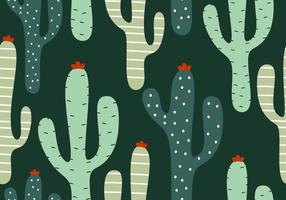 Cactus seamless pattern with hand drawn cute scandinavian style vector