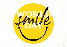 Happy World smile day greeting vector banner