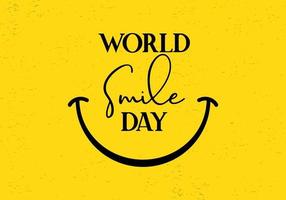 Happy World smile day greeting vector banner template