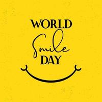 World smile day greeting vector banner template