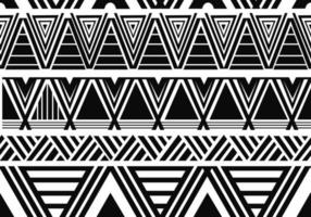 Unique tribal hand drawn navajo seamless pattern motifs vector