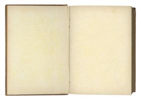 Blank book pages isolated over white photo