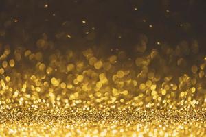 Gold glitter sparkle lights background photo