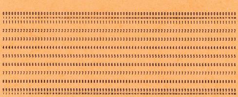 Punched card for programming photo