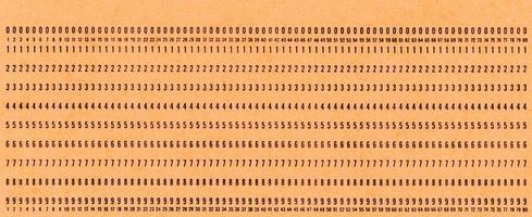 Punched card for programming photo