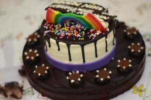 la hermosa tarta de cumpleaños. foto