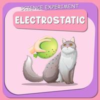 Electrostatic science experiment poster vector