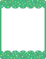 Empty green curl frame banner template vector