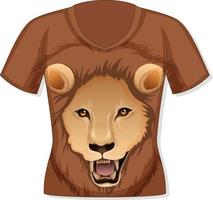 Front of t-shirt with lion pattern vector