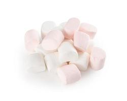 Marshmallow isolated on white background with clipping path photo