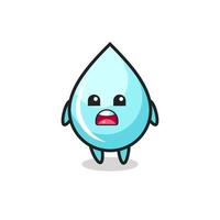 water drop illustration with apologizing expression, saying I am sorry vector