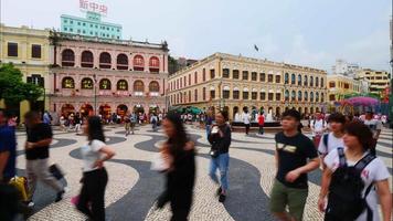 belo prédio de arquitetura na cidade de macau video