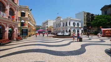 Beautiful architecture building in Macau city video