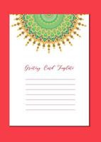 Mandala vintage template card vector