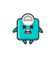 the dead weight scale mascot character vector