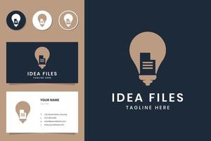 idea file negative space logo design vector