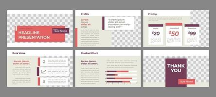 Minimalist Corporate Presentation Template vector