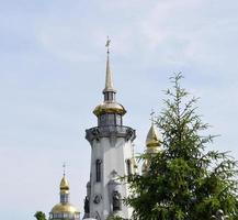 Christian church on the countryside photo