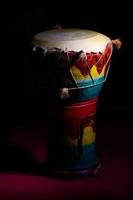 African percussion on a black background