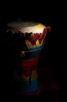 Original African percussion on a black background