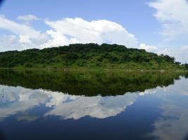 Lake side view in nature photo