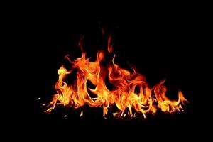 llama de fuego en blackground foto