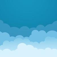 Fondo de cielo y nubes. ilustración vectorial vector