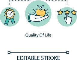 Quality of life concept icon vector