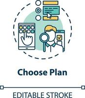 Choose plan concept icon vector