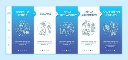 Being loyal onboarding vector template