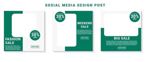 collection of social media banner template for social media post