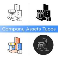 Building ownership icon vector