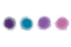 Round multicolored watercolor spots. watercolor stains vector