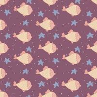 Modern seamless pattern with fish vector