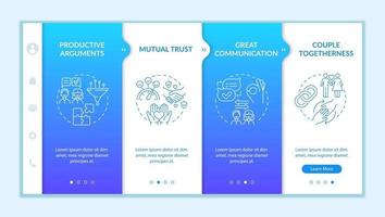 Mature relationship signs onboarding vector template