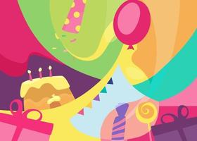 Colorful Happy Birthday banner. vector