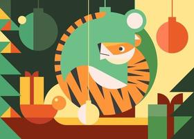 Year of the Tiger banner. vector