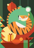 Year of the Tiger poster. vector