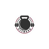 fitness logo template in white background vector