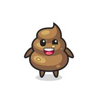 illustration of a poop character with awkward poses vector