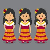 Mexican Character with Various Expression vector