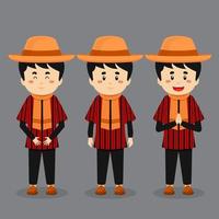 Bolivia Character with Various Expression vector