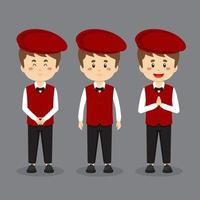 Wales Character with Various Expression vector